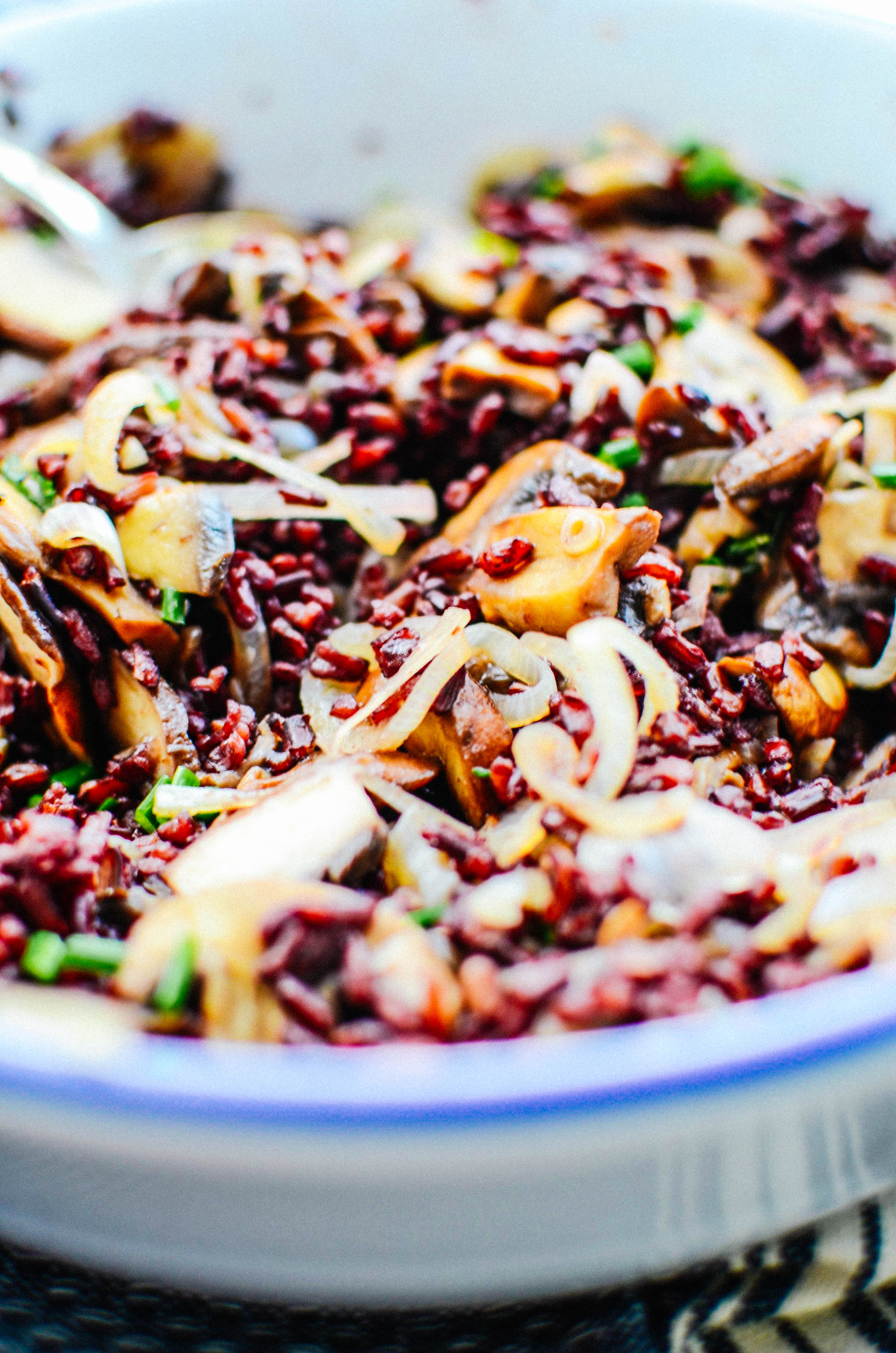 Mushroom and Black Rice Salad