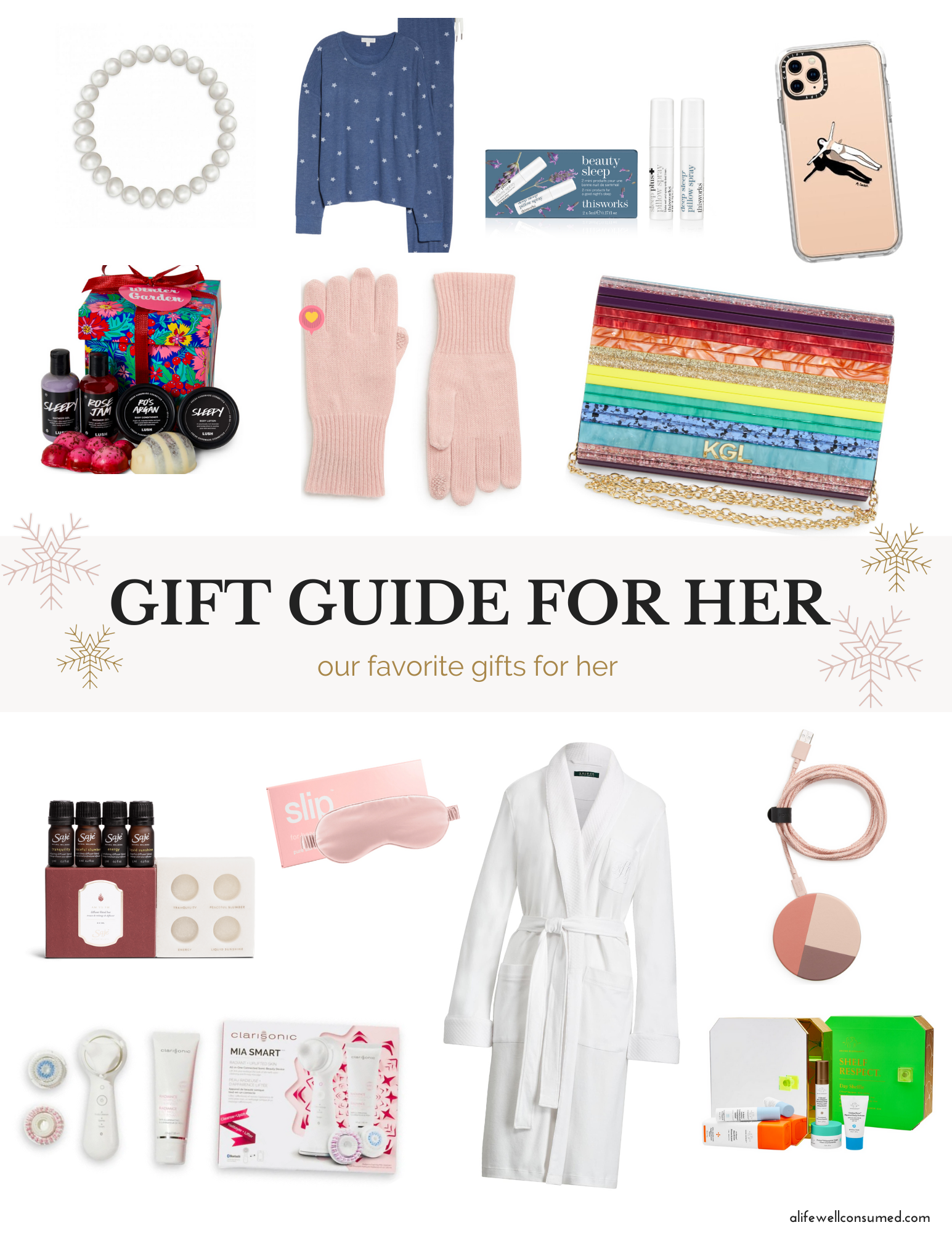 Here is my Holiday Gift Guide for Her. There are 25 gifts all from